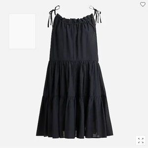 J Crew Tie Shoulder Tiered Mini Dress